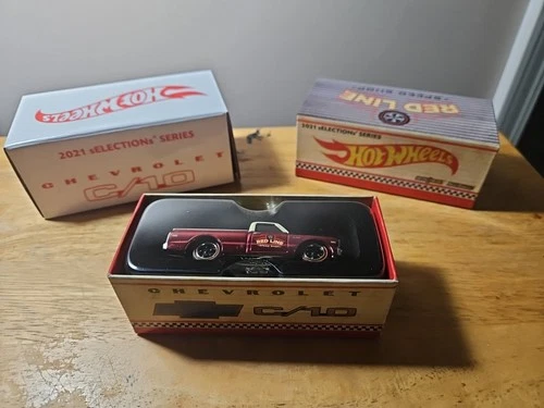 Hot Wheels 2021 RLC RED Redline Speed Shop Chevy C-10 W/shipping Box