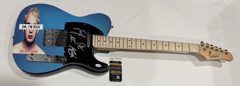 BADFLOWER SIGNED CUSTOM OK, I'M SICK ELECTRIC GUITAR JOSH KATZ ALL 4  JSA COA