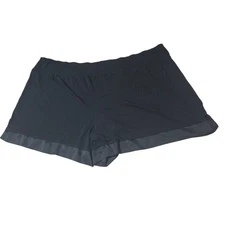 Ava & Viv Black Shorts Womens Plus Size 3X Satin Trim Loungewear Pjs Sleepwear