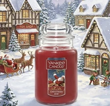 Yankee Candle CHRISTMAS EVE 22 OZ. LARGE JAR RETURNING HOLIDAY FAVORITE HTF