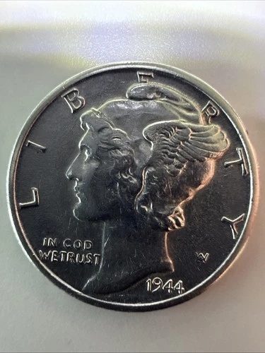 full split bands - FSB~~ 90% Silver 1944 D Mercury Dime Uncirculated