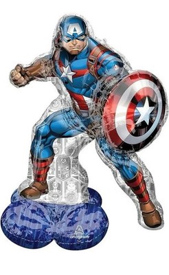 Captain America Airloonz 58'' Anagram Balloon Birthday Party Decorations