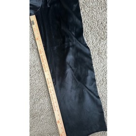 Victoria's Secret Black Satin Pajama Set Long Sleeve Top Pants Sz Medium Long