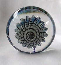 Vintage Robert Eickholt DNA Sea Anemone Paperweight Studio Art Glass Signed 1993