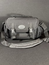 Ambico Black Nylon Padded Camera Bag W/Strap