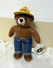 Vintage Smokey Bear Brown Plush Bear Stuffed Animal w/ Hat  Pants With Tags