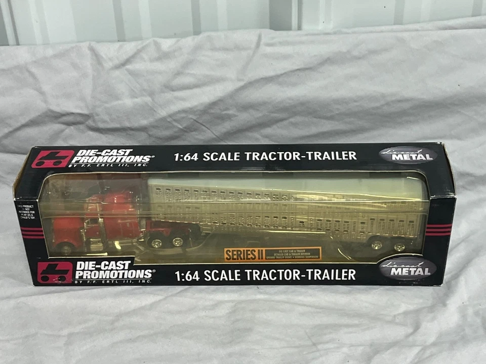 Red PETERBILT 379 w/ Wilson Livestock Cattle Tandem NIB 1:64 DCP #30585 NIB 1:64 - Image 3 of 4