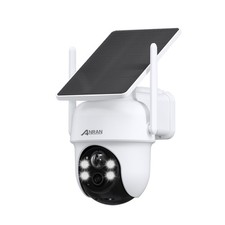 ANRAN Outdoor Solar Security Camera Wireless WiFi 360° PTZ 2Way Audio 1296P