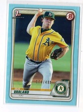 2020 Bowman Prospects Sky Blue /499 Gus Varland #BP-38