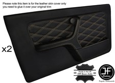 SAND Diamond Stick 2X Front T�r Karten Leder Abdeckungen F�r BMW E30 Cabrio
