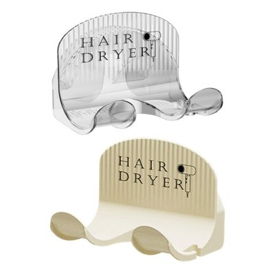 Space Saving Wall Mounted Hairdryer Holder Adhesive Bathroom Shelf Cord Storage