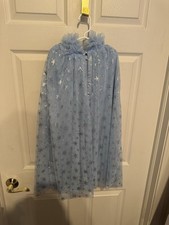 Snow Queen Elsa Inspired Blue Hooded Winter Cape Child Size Small 5 Snowflakes