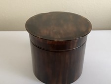 Antique Art Deco Pot in celluloid faux tortoise shell 1930s Design 