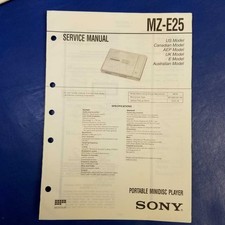 SONY MZ-E25 Service Manual Original Paper OEM Repair Guide - USA