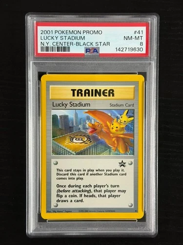 PSA 8 Lucky Stadium 2001 Pokemon Japanese (newcert) Black Star Promo#41