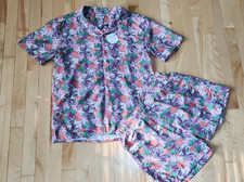 NWT Boardies Apparel Swim Set Trunks Men's M and Shirt Pineapple Flower Shorts