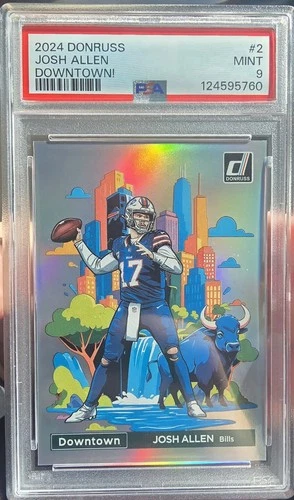 2024 Donruss Downtown! #2 Josh Allen Buffalo Bills SSP CASE HIT PSA 9 MT 🔥