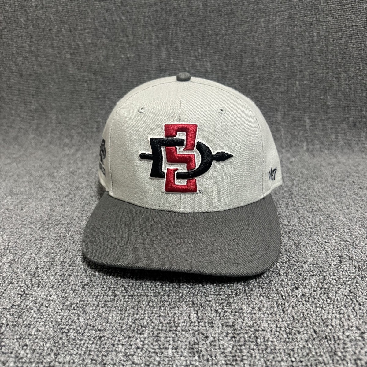 '47 Brand San Diego State Aztecs Snapback Curved Brim White Gray Hat