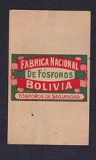 Antique Match Tag Sweden BN227087 Bolivia