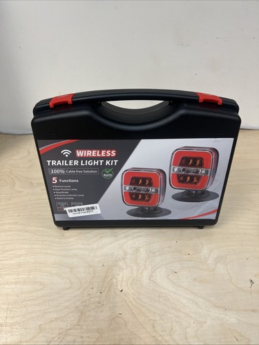 Wireless Trailer Lights Magnetic Rechargeable Tail Lights 100% Cable Free 9Hr
