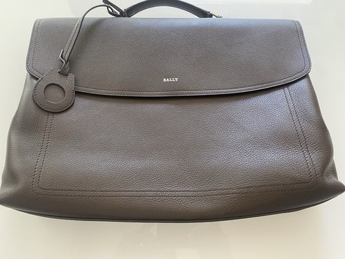 Bally Hand Brief Case Brown Soft Leather New - Picture 2 of 10