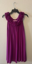 ELIZA J New York Ruffle Swing Shift Dress Size Party Evening Purple Pink Sz 14