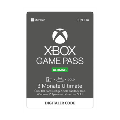 Microsoft Xbox Game Pass Ultimate 3 Monate Code für Xbox One Series X/S PC