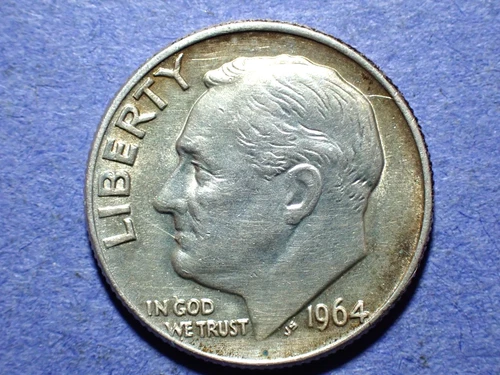 1964-D Roosevelt Dime  Borderline Uncirculated details