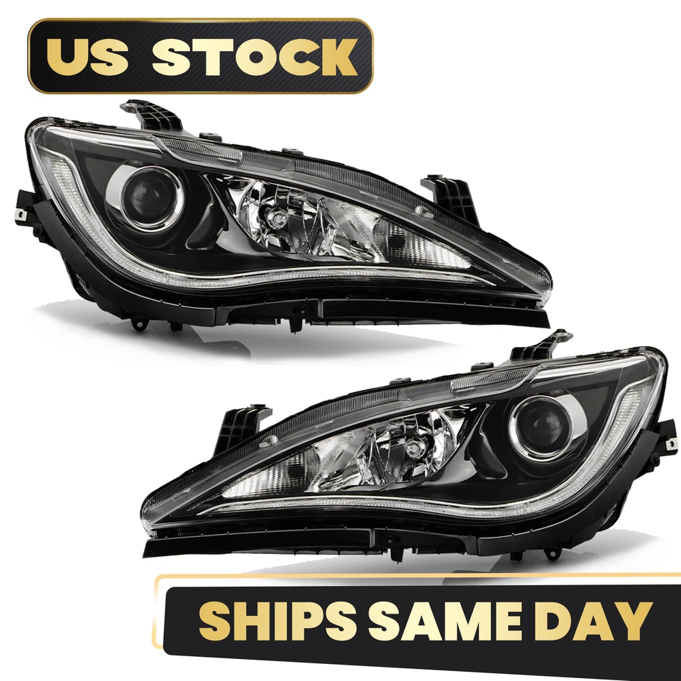 For 2017-2020 Chrysler Pacifica Halogen Headlight w/Quad Lamp w/ Black Trim Pair Foto 2 de 4