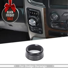 Black Gear Shift Adjust Control Switch Knob Cover Ring for Dodge Ram Durango 13+