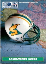 1991 Pro Set WLAF World Bowl Combo #42 Sacramento Surge