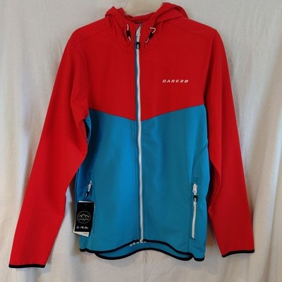 Dare2b Herren Softshell Fleece Jacke S 48 BlauRot Warm Winddicht Atmungsaktiv