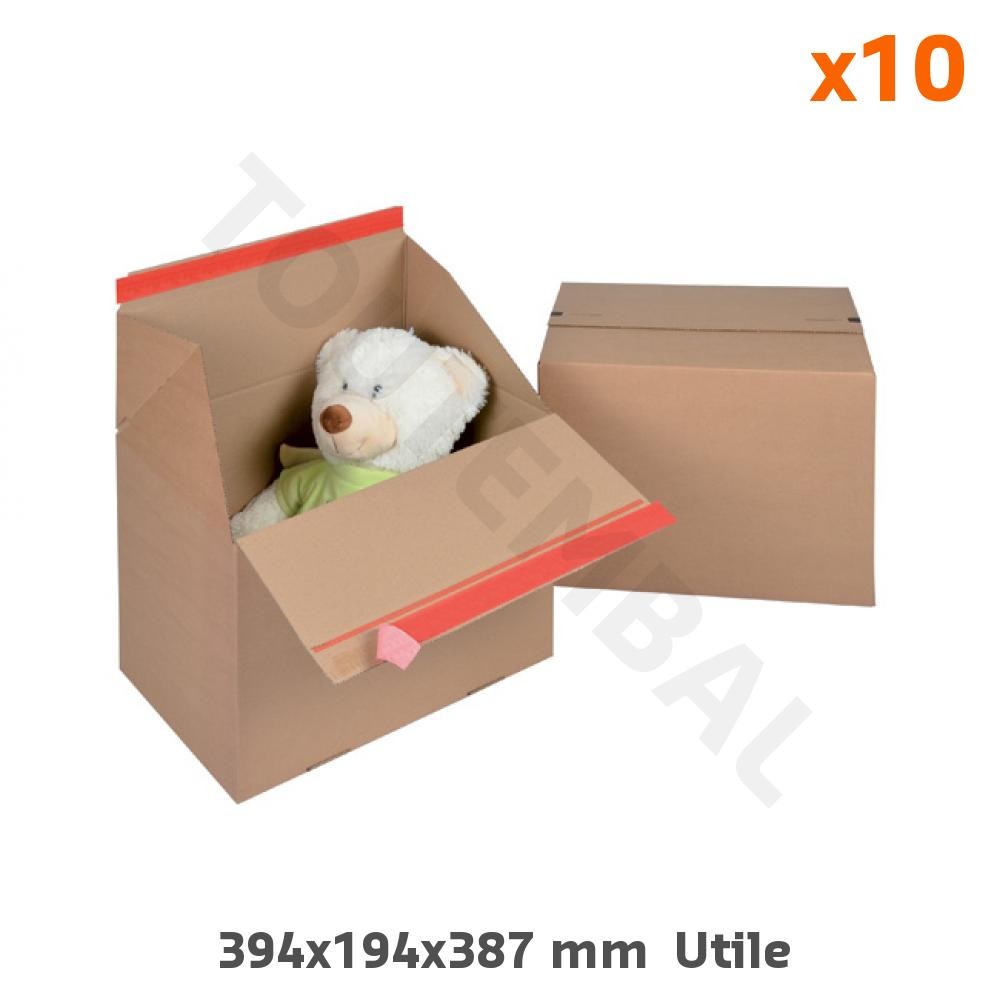 Boîte adhésive anti-perte de temps 394x194x387mm pour expéditions rapides