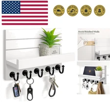 Key Holder for Wall: Easy Installation Mail Organizer Wall Mount Hanging Key ...
