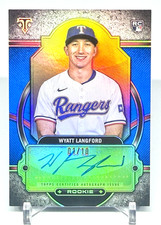 2024 Topps Triple Threads Wyatt Langford Rookie Auto 01/10 Color Match Bookend
