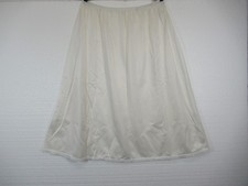 Vintage Vanity Fair Satin Skirt Half Slip Women Large White Nylon A-Line