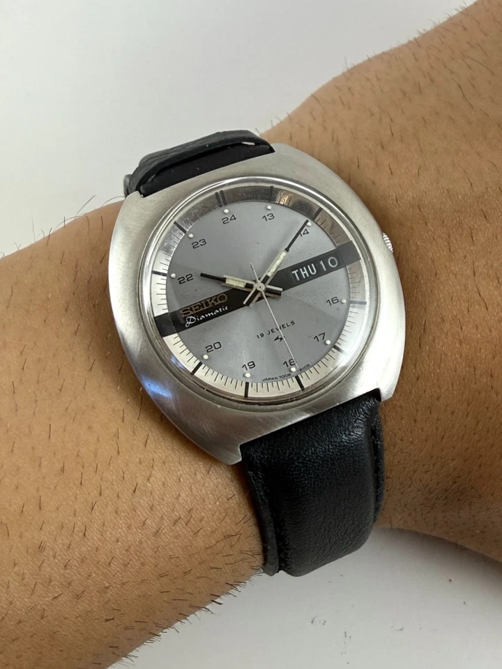 Reloj vintage Seiko Diamatic 7006-6020 automático 1975 Japón 19J esfera bicolor..- Foto 4 de 4