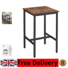 Tavolo da Bar Quadrato Compatto 60x60x92cm - Finitura Rustica Industriale per Pranzo