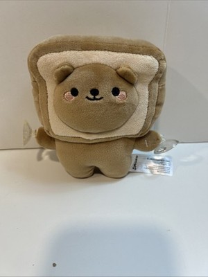 Smoko Barry Toasty Teddy Bear Bread Toast Window Cling W/ Suction Cups Mochi