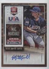 2015 Contenders USA Baseball Ticket Cracked Ice 18/23 Mac Marshall #30 Auto u6m