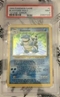 Pokemon PSA 9 Blastoise Base Set Unlimited “Stage” Error # 2/102 RARE!  LOW POP!