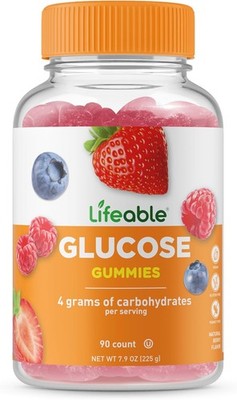 Lifeable Glucose Gummies - Great Tasting Natural Flavor Gummy - Gluten Free GMO-