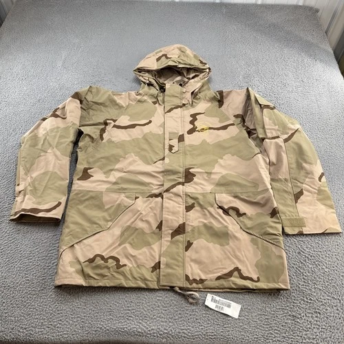 US Military Jacket Mens Desert Cold Weather Parka XL Long NEW WI Challenge Logo