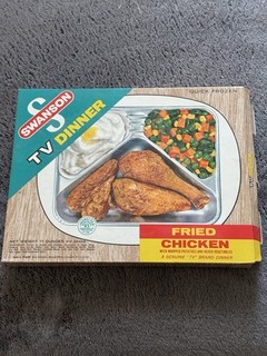 1960s SWANSON Fried Chicken TV Dinner Box Minty Original Campbell (Empty)
