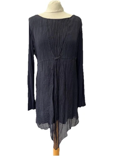 Phase Eight Silk Blend Round Neck Blouse Size XL Long Sleeve Layered Womens