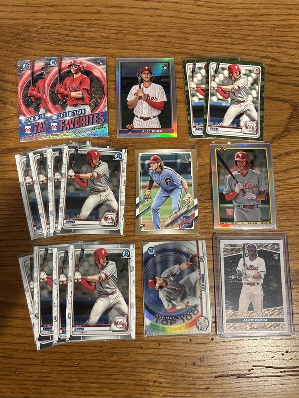 Alex Bohm Rookie Card Lot (17) Philadelphia Phillies Prospect/RC