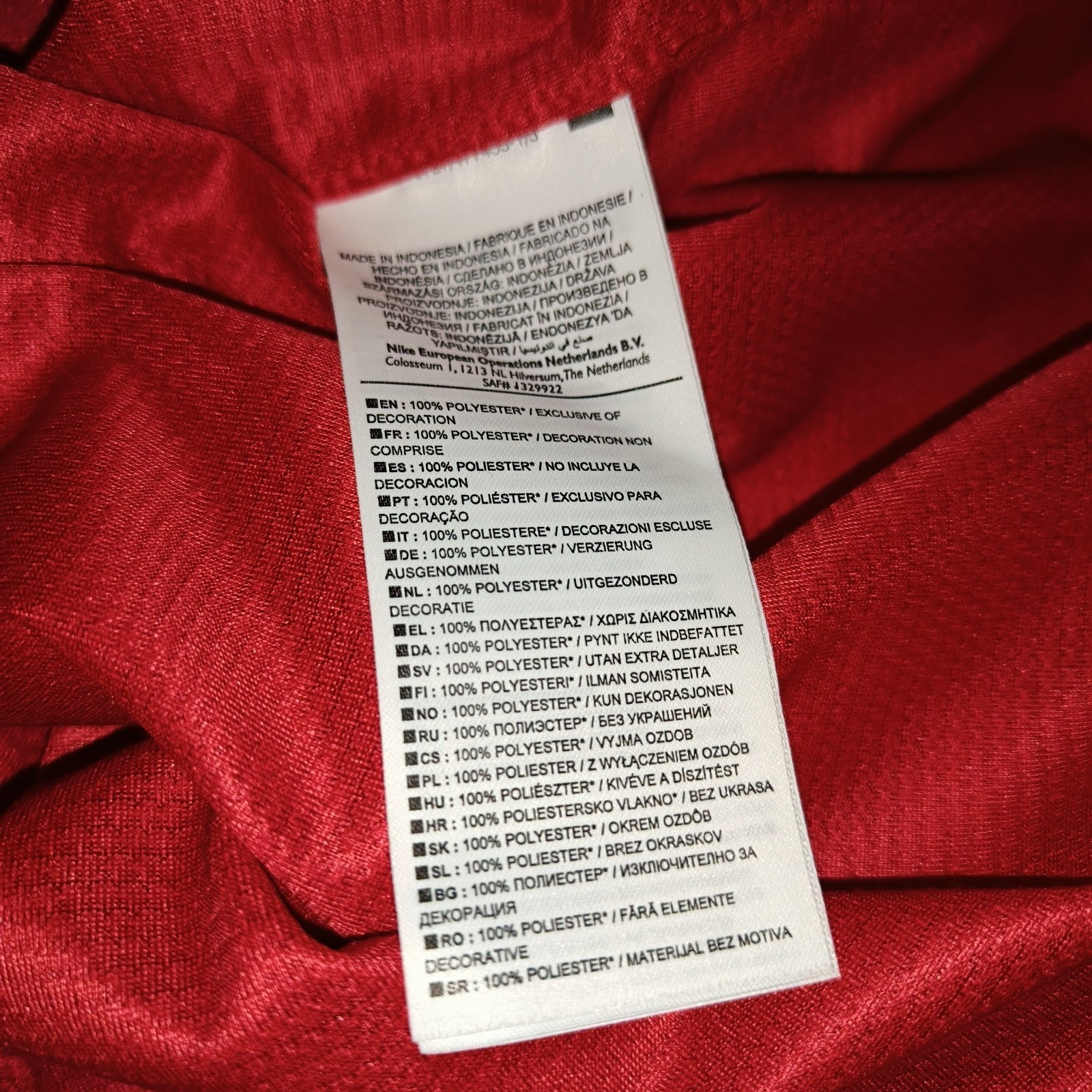 Manchester United Home Football Shirt Jersey 2012 2013 Rafael Nike L