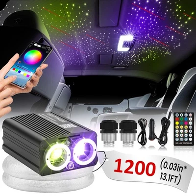 Twinkle Meteor LED Auto Fiber Optic Starlight Deckenleuchte App/RF Fernbedienung - Bild 1 von 4