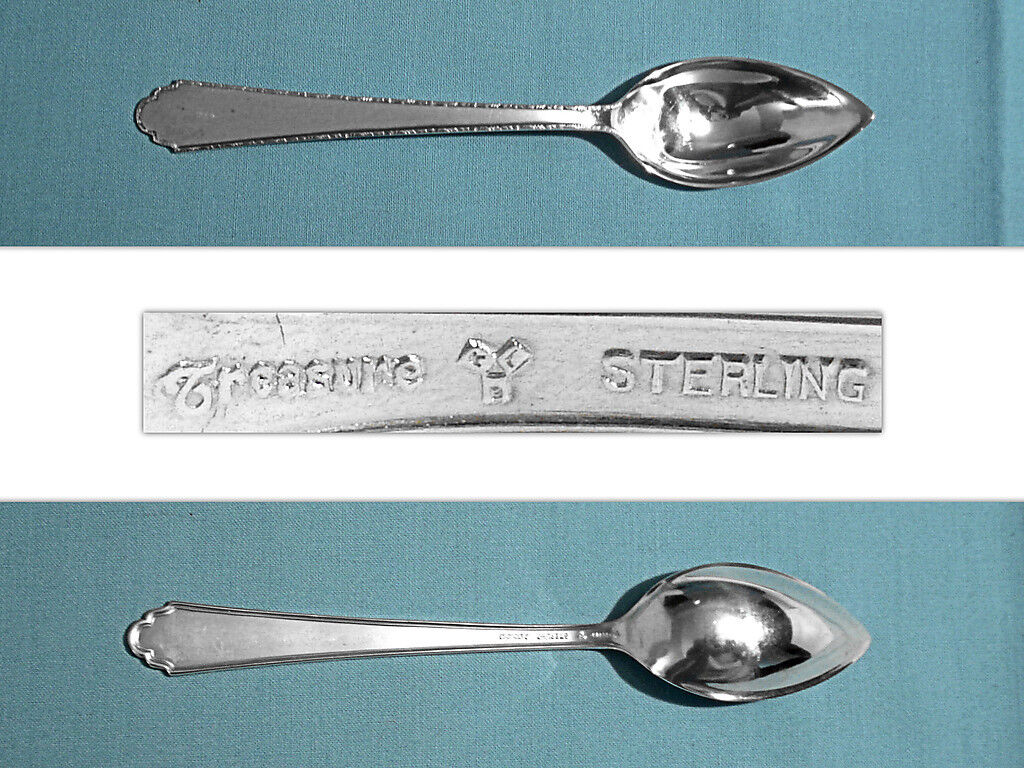 LUNT STERLING 5 3/4" FRUIT SPOON(S) ~ WILLIAM & MARY ~ NO MONO