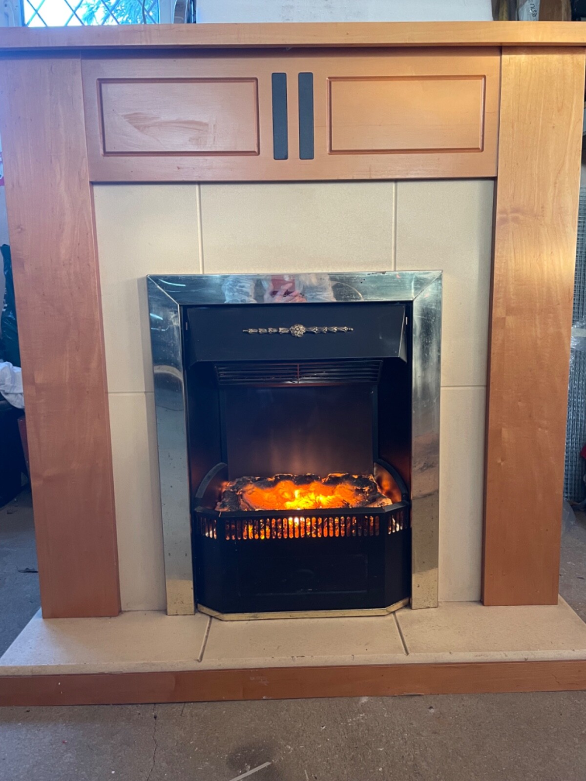 Suncrest fireplace surround with 2Kw electric fire eBay